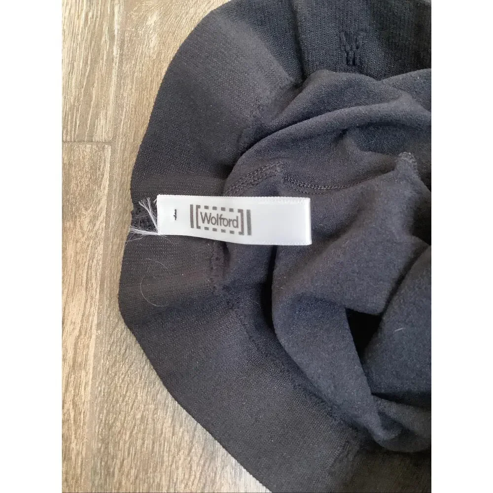 Wolford Women's Medium Black Velvet De Luxe 50 Tights Minimalist Luxury A21-4